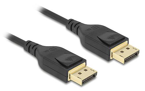 DELOCK καλώδιο DisplayPort 85660, certified, 8K/60Hz, 32.4 Gbps, 2m, μαύρο 85660