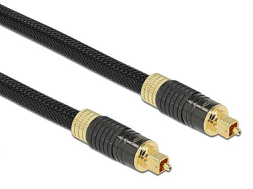 DELOCK καλώδιο ήχου Toslink 86595, gold plated, 5m, μαύρο 86595