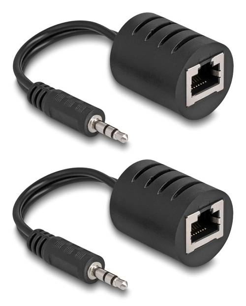 DELOCK audio extender 87858 3.5mm σε 3.5mm, μέσω καλωδίου RJ45, έως 50m 87858