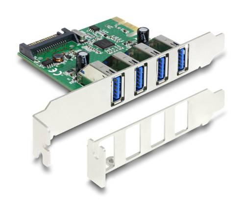 DELOCK κάρτα επέκτασης PCI Express x1 σε 4x USB 89360, 5 Gbps 89360