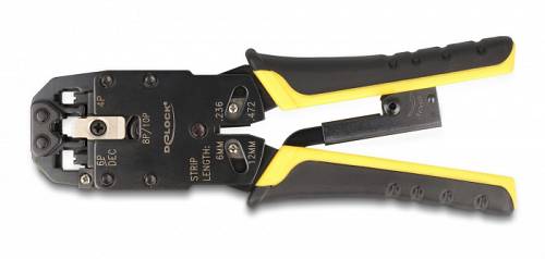 DELOCK πρέσα ακροδεκτών 90523 για καλώδια δικτύου RJ50/RJ45/RJ12/RJ11 90523
