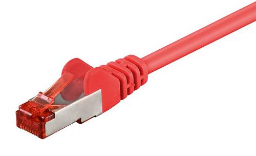 GOOBAY καλώδιο δικτύου 92458, CAT 6 S/FTP, copper, 250MHz, 0.15m, κόκκινο 92458