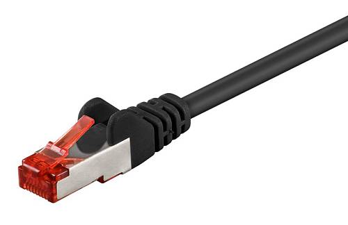 GOOBAY καλώδιο δικτύου 93215, CAT 6 S/FTP, copper, 250MHz, 0.25m, μαύρο 93215