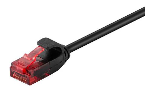 GOOBAY καλώδιο δικτύου 93714, CAT 6 U/UTP, slim, copper, 1m, μαύρο 93714