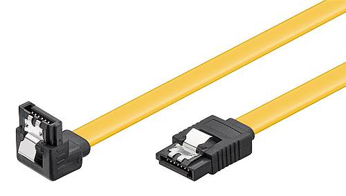 GOOBAY καλώδιο SATA 95018, γωνιακό, 6Gbps, 0.3m, κίτρινο 95018