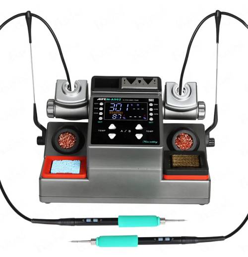 AIFEN ψηφιακός σταθμός συγκόλλησης A902, 2x κολλητήρια, 350W, 110-450 °C AFN-23
