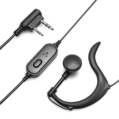 BAOFENG ακουστικό για πομποδέκτη BFG-EARPHONE, 2 pin, push to talk, 1.1m, μαύρο BFG-EARPHONE