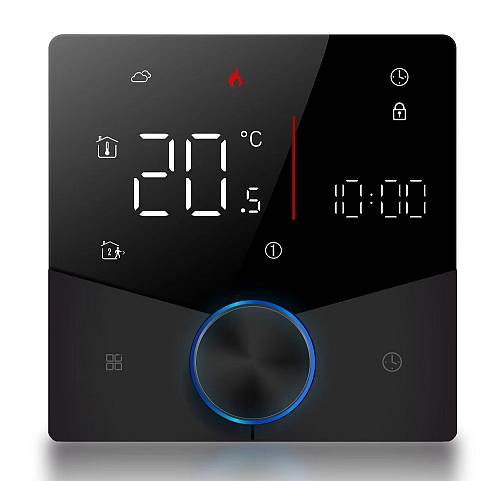 Smart θερμοστάτης αερίου BHT-009GCLW, WiFi, χωνευτός, μαύρος BHT-009GCLW