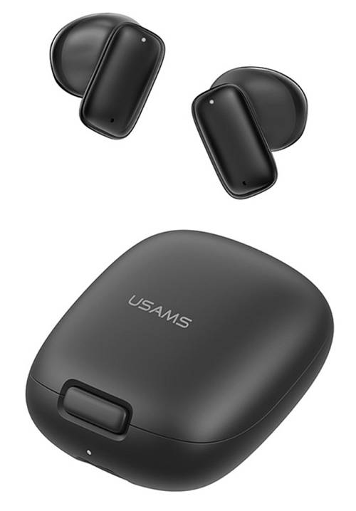 USAMS earphones με θήκη φόρτισης ID25, TWS, Φ13mm, 30/230mAh, μαύρα BHUID01