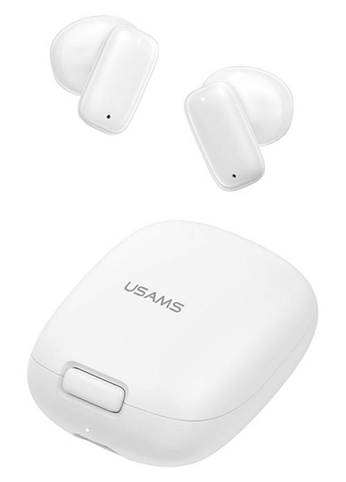 USAMS earphones με θήκη φόρτισης ID25, TWS, Φ13mm, 30/230mAh, λευκά BHUID02