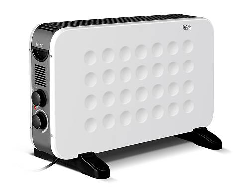 BRUNO θερμοπομπός BRN-0206, 2000W, με θερμοστάτη & ανεμιστήρα, λευκός BRN-0206