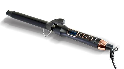 BRUNO ψαλίδι μαλλιών για μπούκλες BRN-0218 με κεραμικό κύλινδρο 25mm, 60W, ψηφιακή ένδειξη, black-copper BRN-0218