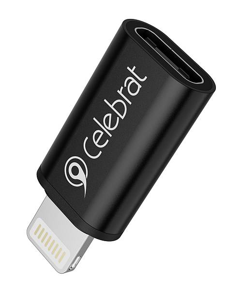 CELEBRAT αντάπτορας Lightning σε USB-C CA-03, 2A, 480Mbps, μαύρος CA-03