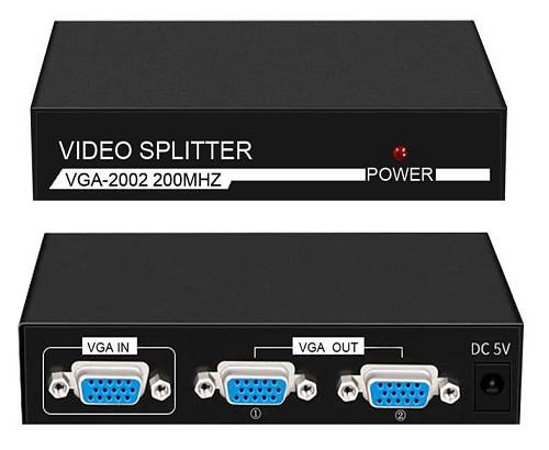 POWERTECH VGA splitter CAB-G031, 2 σε 1, 1920x1440px, μαύρο CAB-G031