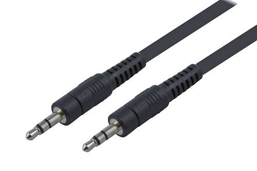 POWERTECH καλώδιο stereo 3.5mm CAB-J007, AUX, nickel plated, 3m, μαύρο CAB-J007