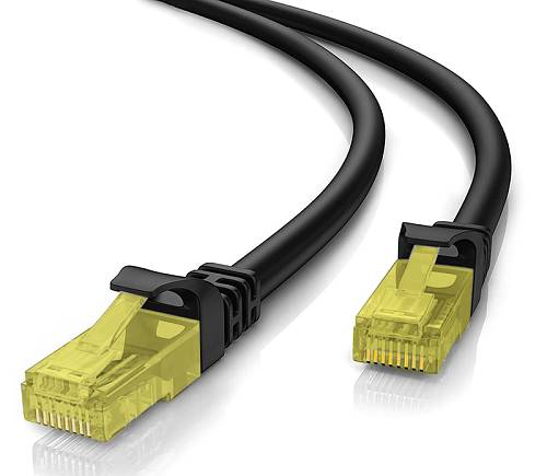 POWERTECH καλώδιο δικτύου CAB-N264, Cat 5e U/UTP, copper, 0.5m, μαύρο CAB-N264