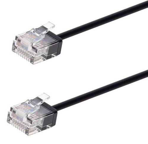POWERTECH καλώδιο δικτύου CAB-N435, Cat 6A U/UTP, ultra slim, copper, 500MHz, 7.5m, μαύρο CAB-N435
