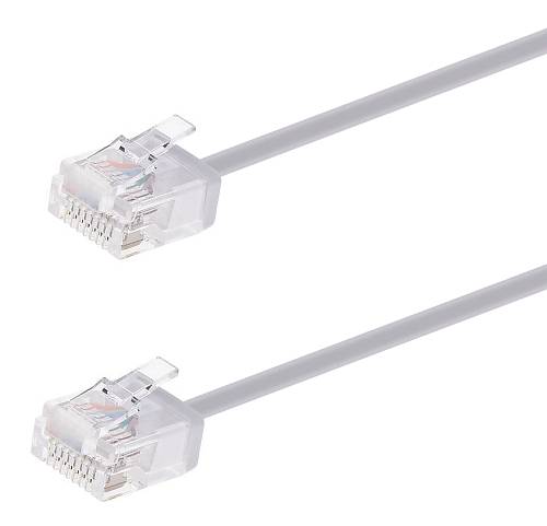 POWERTECH καλώδιο δικτύου CAB-N439, Cat 6A U/UTP, ultra slim, copper, 500MHz, 0.50m, γκρι CAB-N439