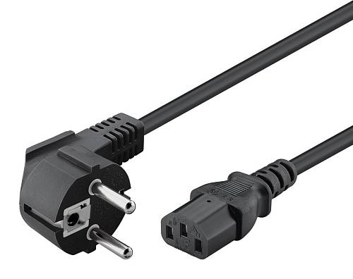 POWERTECH Καλώδιο τροφοδοσίας 3x 1mm² CAB-P014, μαύρο, 1.5m CAB-P014