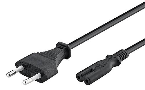 POWERTECH Καλώδιο τροφοδοσίας Euro VDE 2x0.5mm², PVC, copper, 1.5m CAB-P017
