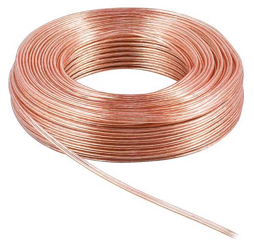 POWERTECH καλώδιο ήχου 2x 0.50mm² CAB-SP012, CCA, 10m, διάφανο CAB-SP012