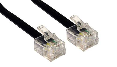 POWERTECH καλώδιο τηλεφώνου RJ11 6P4C CAB-T012, 20m, μαύρο CAB-T012