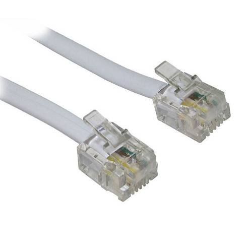 POWERTECH καλώδιο τηλεφώνου CAB-T028 RJ11 6P4C, CCA, 20m, λευκό CAB-T028