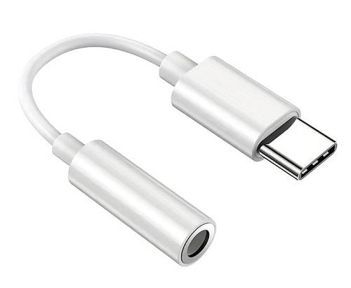 POWERTECH αντάπτορας USB-C σε 3.5mm CAB-UC084, λευκός CAB-UC084