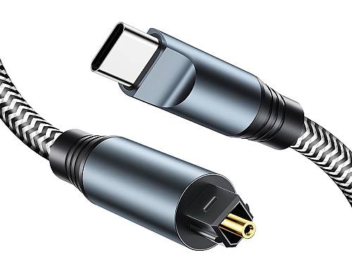 POWERTECH καλώδιο ήχου USB-C σε Toslink CAB-UC091, 1m, γκρι CAB-UC091