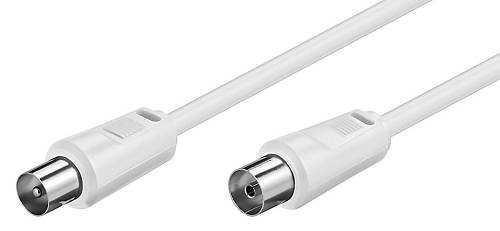 POWERTECH καλώδιο κεραίας RF αρσενικό - RF θηλυκό CAB-V018, λευκό, 10m CAB-V018