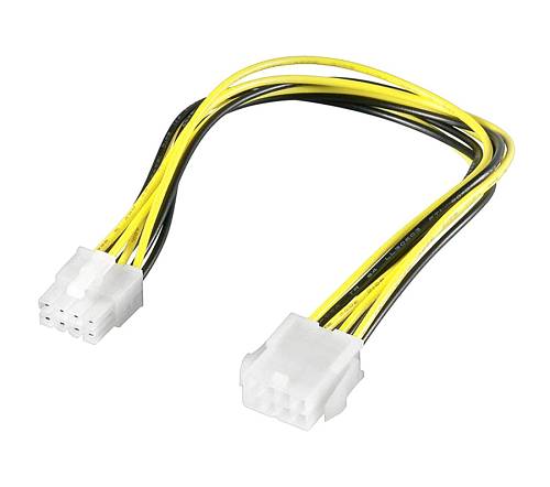 POWERTECH καλώδιο για MB 8pin αρσενικό σε 8pin θηλυκό CAB-W008, 20cm CAB-W008