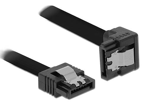 POWERTECH καλώδιο SATA III CAB-W050, γωνιακό, 6 Gb/s, 0.50m, μαύρο CAB-W050