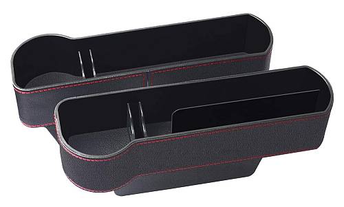 Σετ θηκών για καθίσματα αυτοκινήτου CAR-0014 με ποτηροθήκη, μαύρο, 2τμχ CAR-0014