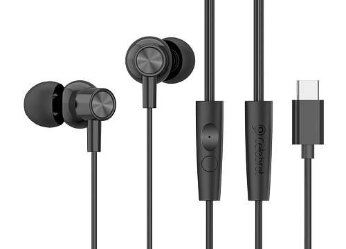 CELEBRAT earphones με μικρόφωνο G38, USB-C σύνδεση, 10mm, 1.2m, μαύρα CB-G38-BK
