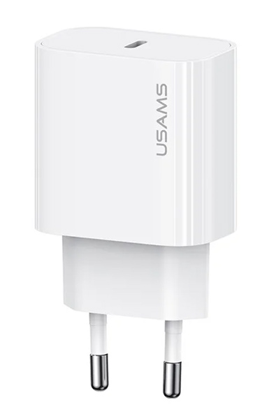 USAMS φορτιστής τοίχου CC226, USB-C, 20W, λευκός CC226TC01