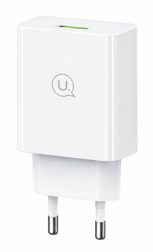 USAMS φορτιστής τοίχου T22, 1x USB, QC3.0 18W 3A, λευκός CC83TC01