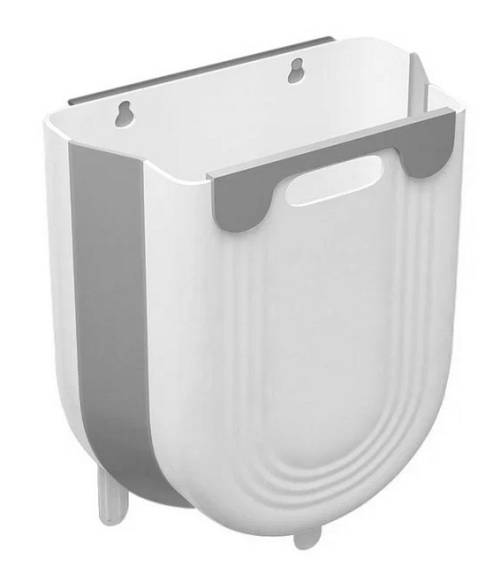 Πτυσσόμενος κάδος απορριμμάτων CLN-0053, 7L, 21.5x11x20cm, γκρι CLN-0053