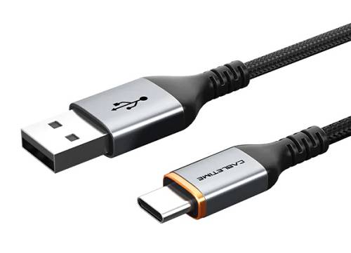 CABLETIME καλώδιο USB σε USB-C CT-AMCM3A, 3A, 2m, μαύρο CT-AMCM3A-AG-2