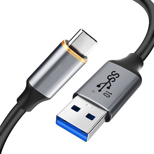 CABLETIME καλώδιο USB-C σε USB CT-AMCMG2, 60W, 10Gbps, 1m, μαύρο CT-AMCMG2-AG1