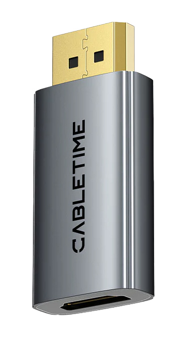 CABLETIME αντάπτορας DisplayPort σε HDMI CT-DMHF4K-AG6, 4K/60Hz, γκρι CT-DMHF4K-AG6
