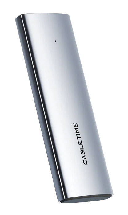 CABLETIME θήκη για M.2 NVMe/SATA SSD CT-SSD03-AG tool free, 10Gbps, γκρι CT-SSD03-AG