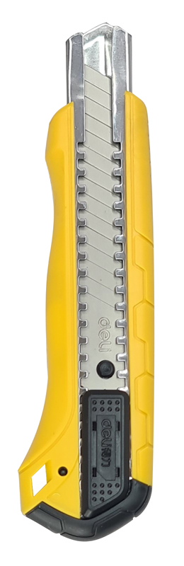 DELI πλαστικό κοπίδι με ασφάλεια DL003, 18mm, κίτρινο DL003