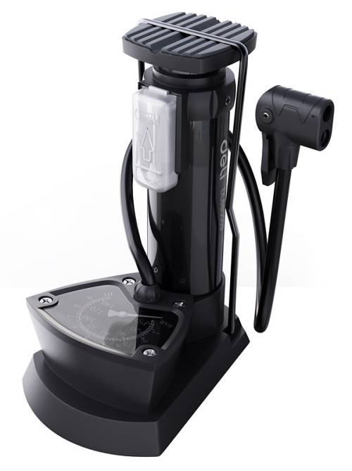 DELI τρόμπα ποδιού DL880003 με μανόμετρο, 140PSI, μαύρη DL880003
