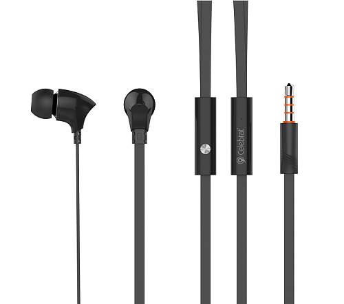CELEBRAT earphones με μικρόφωνο G3, 3.5mm σύνδεση, Φ10mm, 1.2m, μαύρα G3-BK