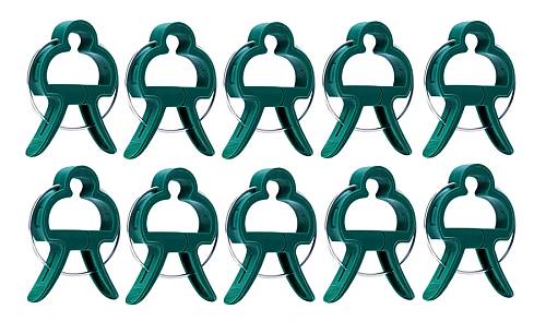 Κλιπ στήριξης φυτών GAR-0001, 4 x 3cm, πράσινο, 10τμχ GAR-0001