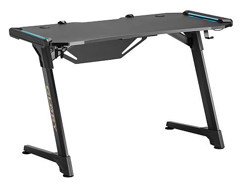 BRATECK gaming γραφείο Glory GMD04-1S, 1200x600mm, RGB, μαύρο GMD04-1S