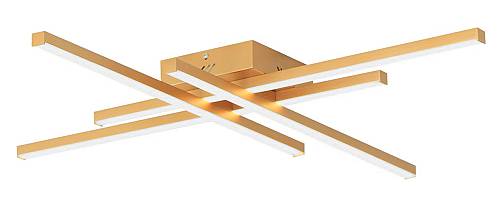 POWERTECH LED φωτιστικό οροφής HLL-0179, 50W, 4500K, 9x60x60cm, χρυσό HLL-0179