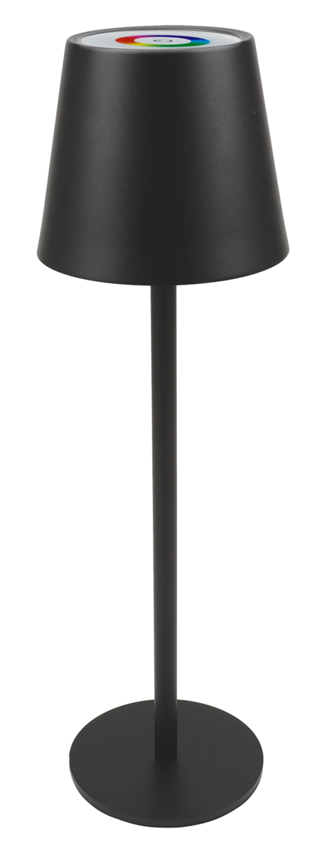 POWERTECH LED επιτραπέζιο φωτιστικό HLL-0195, RGB, ρυθμιζόμενο, επαναφορτιζόμενο, μαύρο HLL-0195