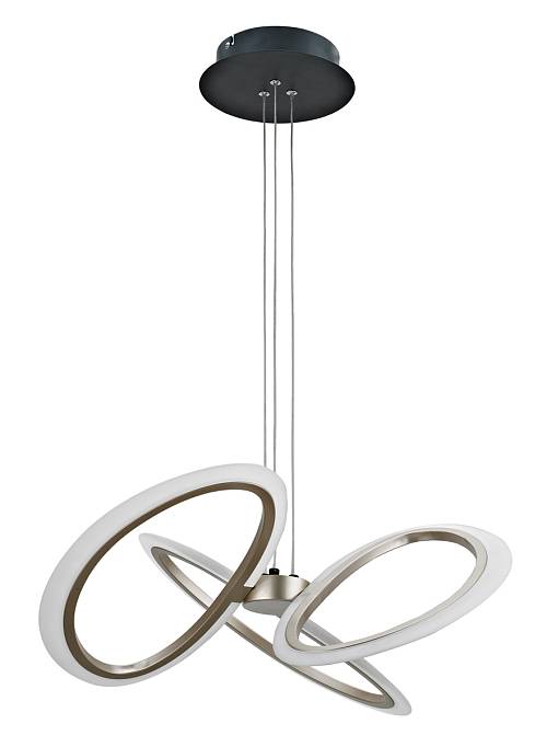 POWERTECH LED φωτιστικό οροφής HLL-0205, 40W, 4000K, Φ53x120cm, οπάλ χρυσό/μαύρο HLL-0205