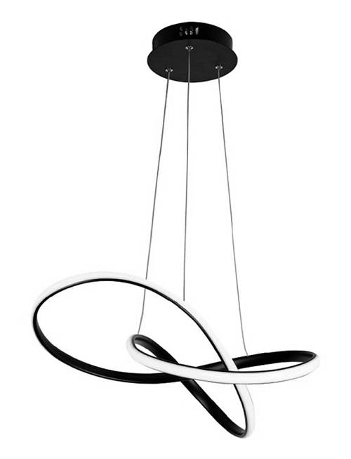 POWERTECH LED φωτιστικό οροφής HLL-0207, 48W, 4000K, Φ50cm x 120cm, μαύρο HLL-0207